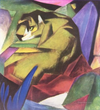 Tigre expresionista Pinturas al óleo
